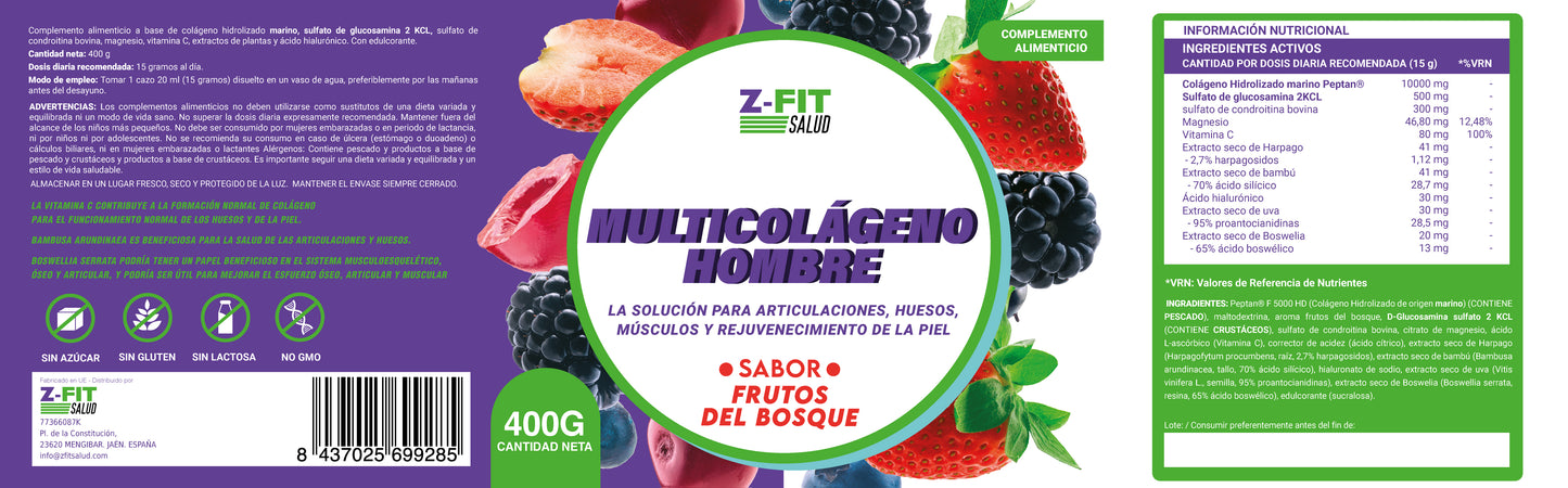 Multicolágeno para hombre Z-Fitsalud