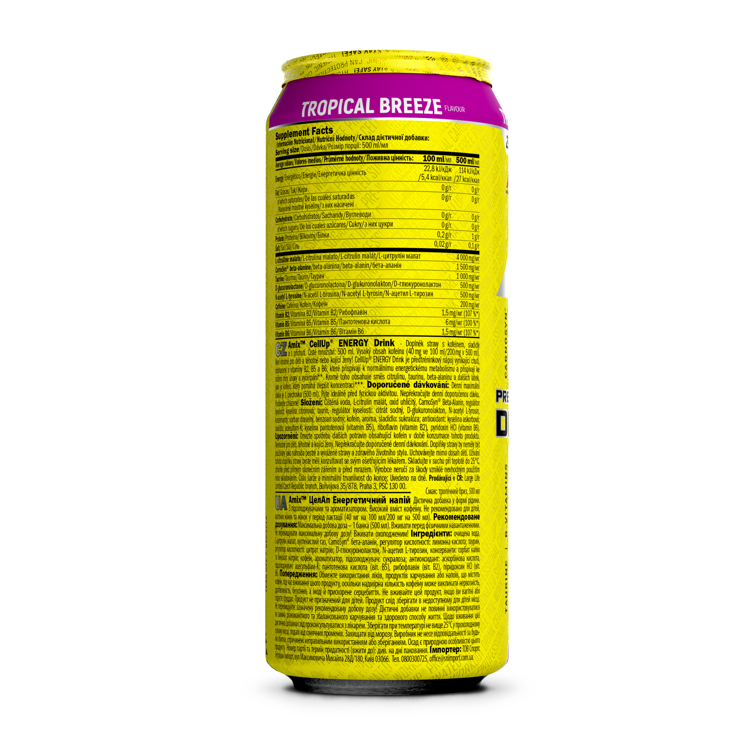 Pre-entreno CellUp Energy Drink 500ml – Amix Pro®