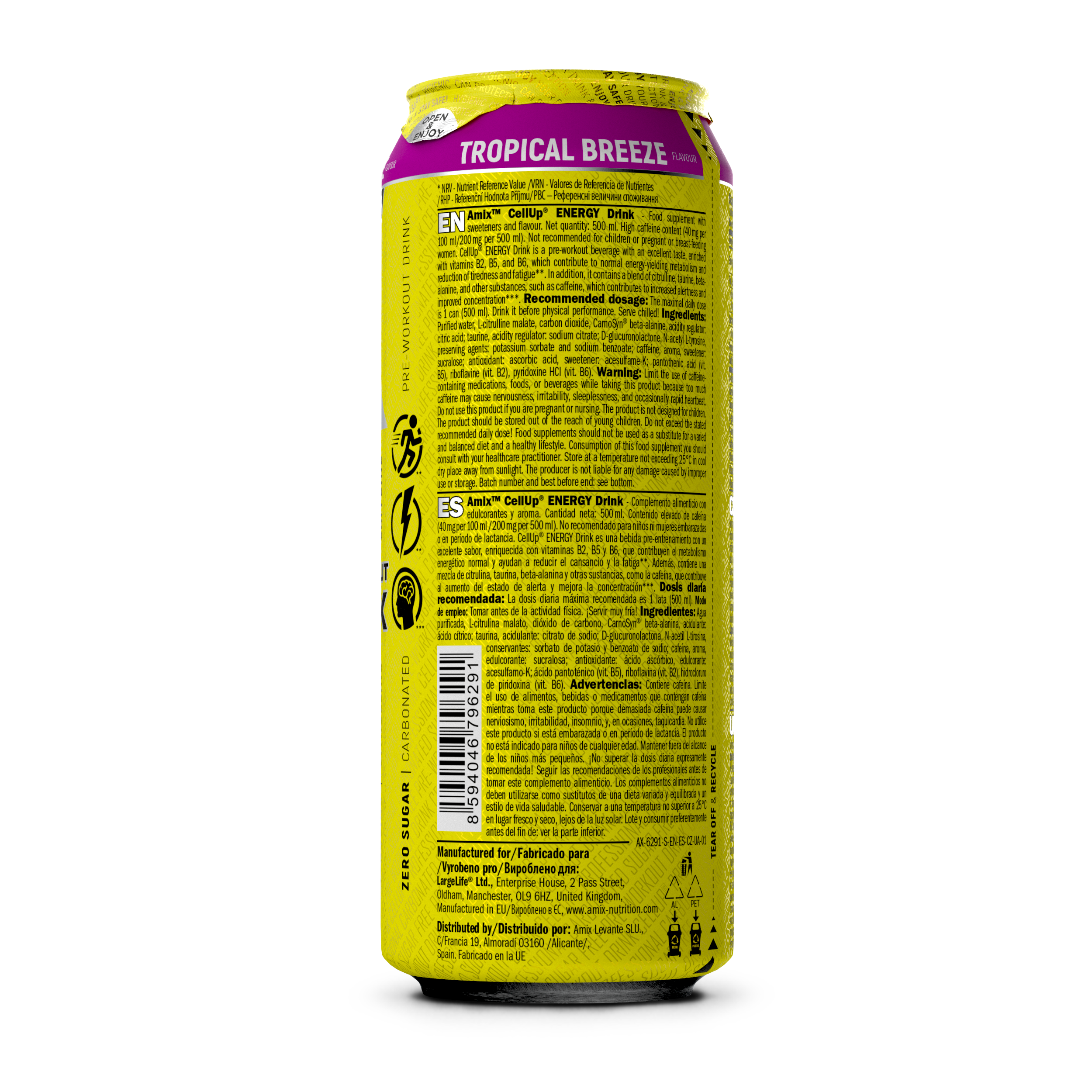 Pre-entreno CellUp Energy Drink 500ml – Amix Pro®