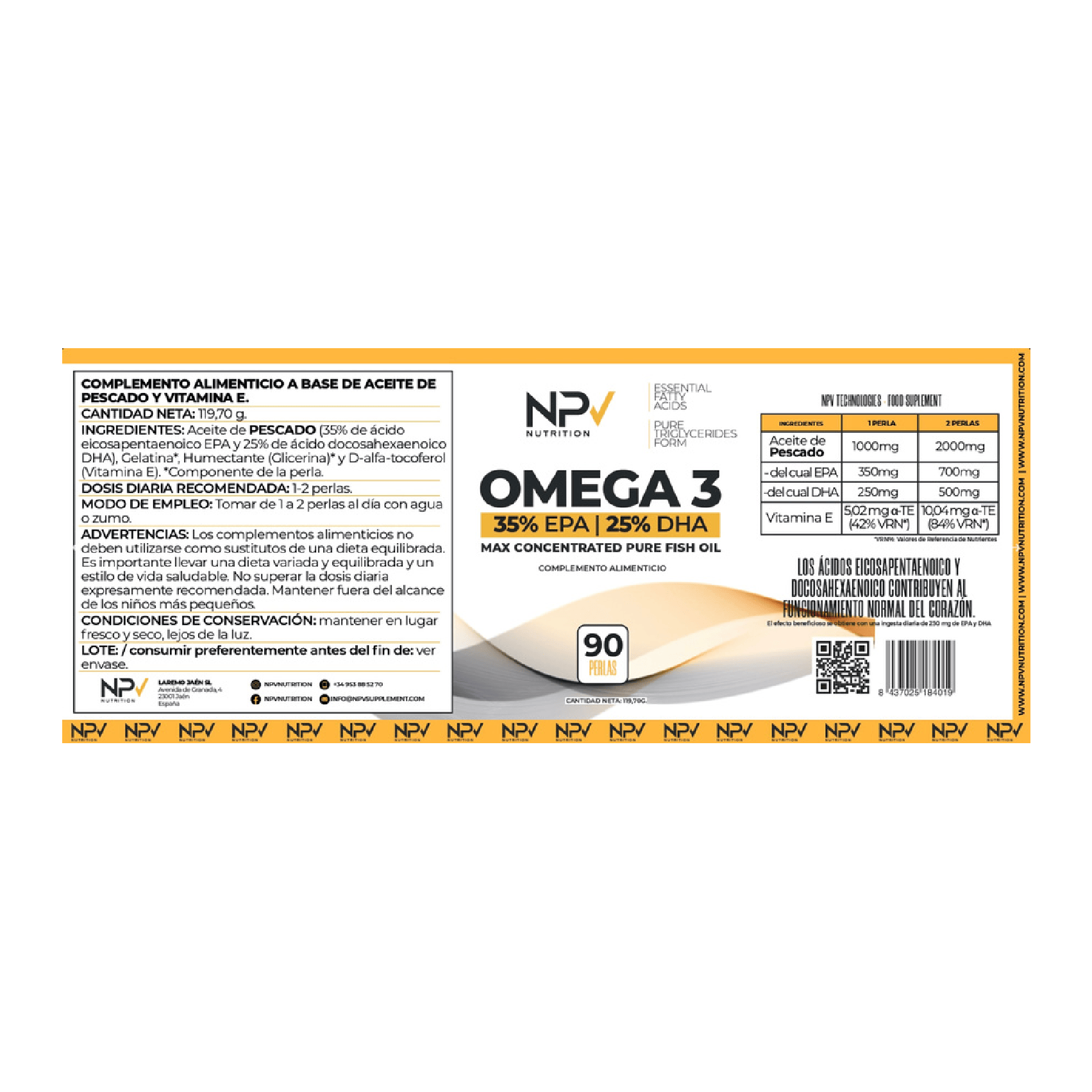 Omega 3 NPV Nutrition 90 caps