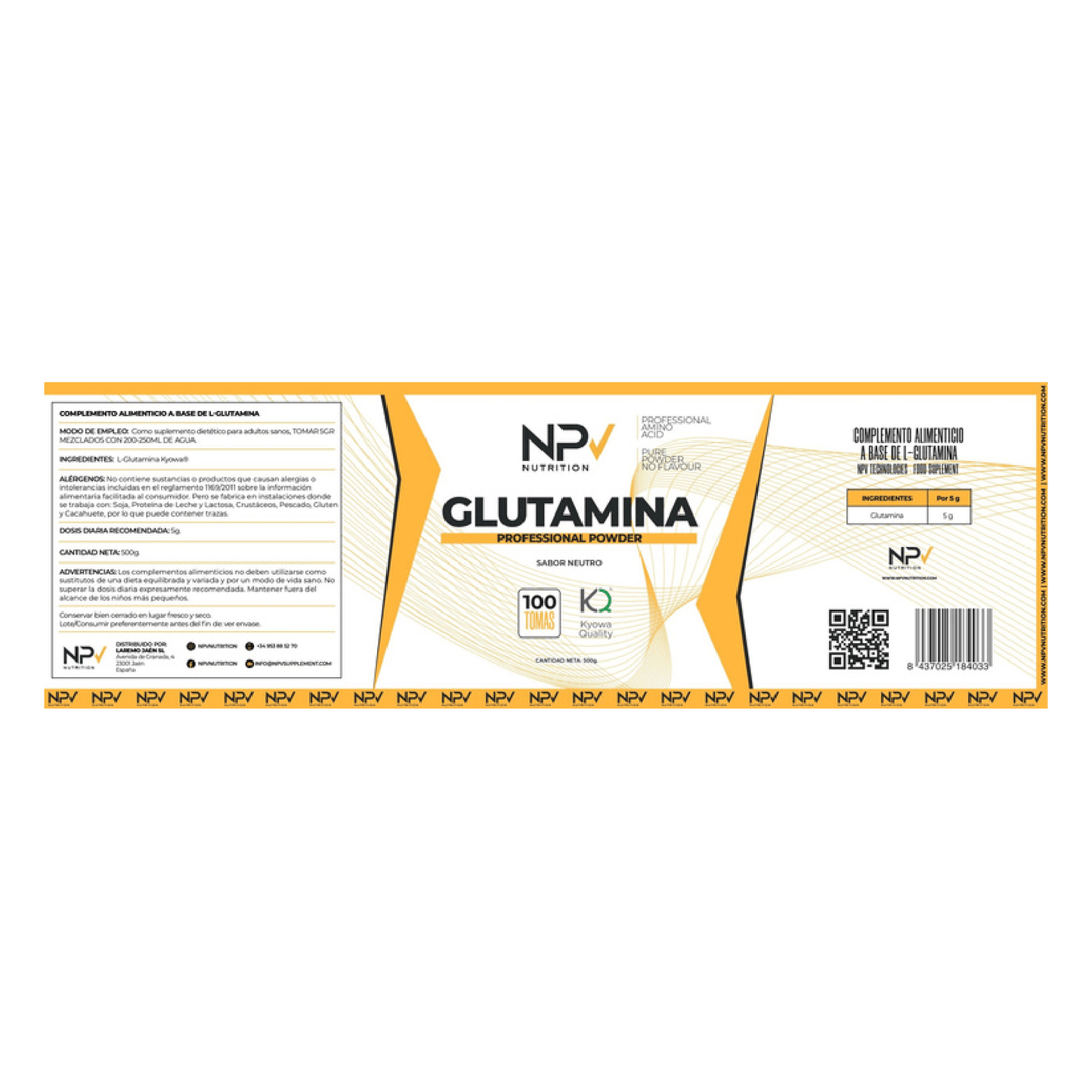 Glutamina NPV 500g